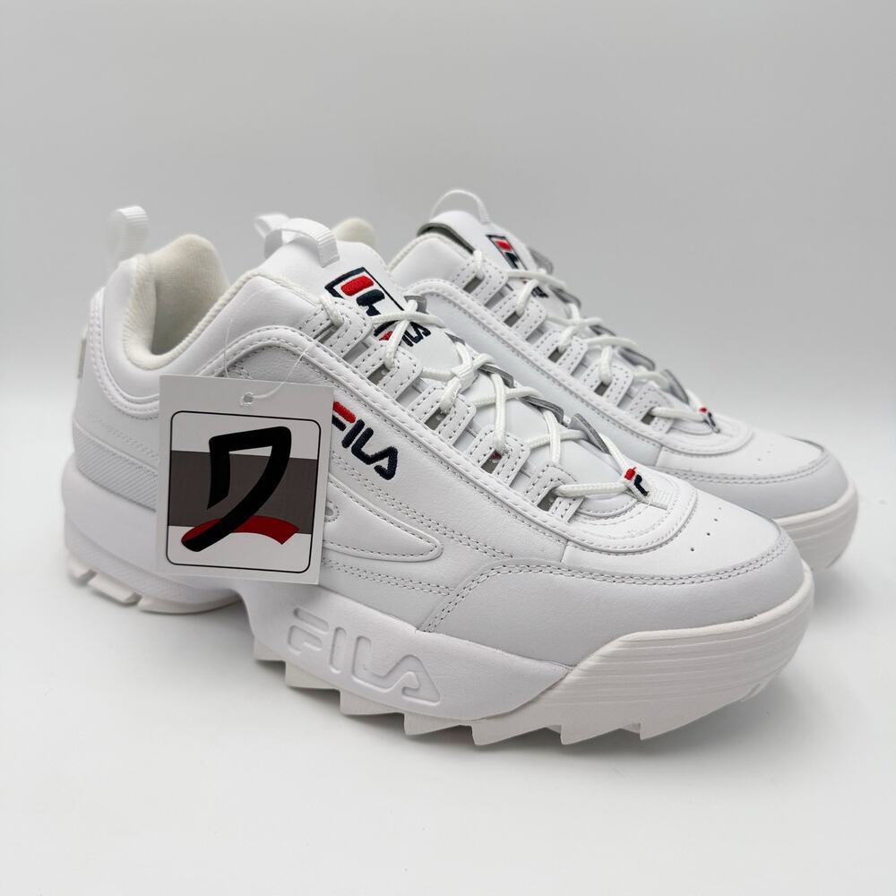 Fila Womens Disruptor ll Fashion Sneakers Size 11 EU 42.5 White Athletic EUC